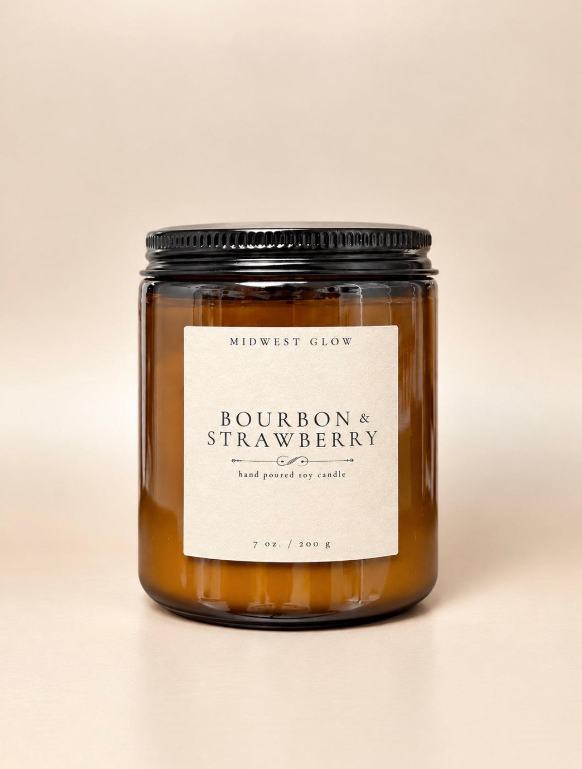 Bourbon & Strawberry - Soy Candle