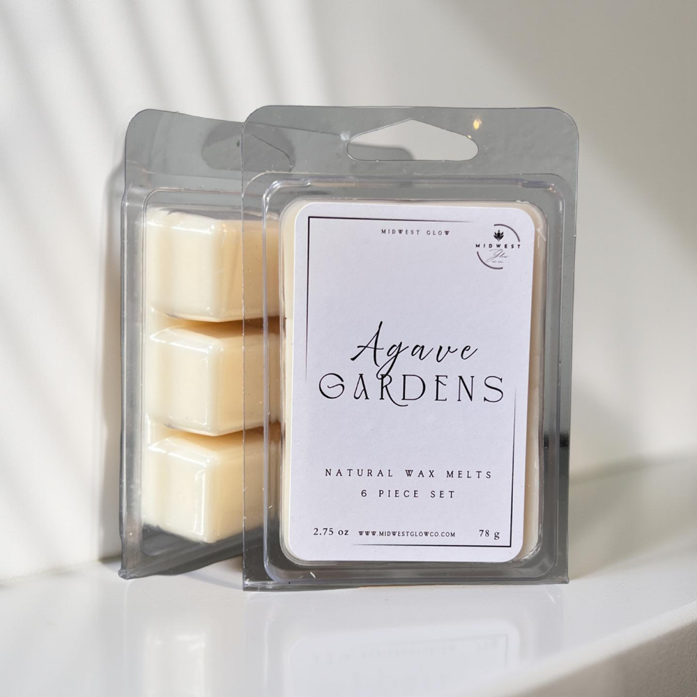 Agave Gardens Wax Melts by Midwest Glow displayed against a pristine white background showcasing the product