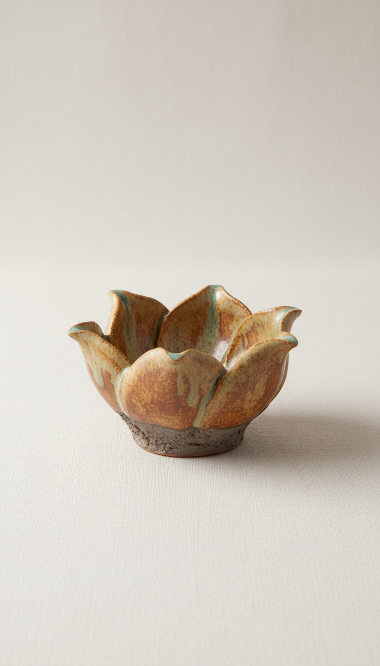 Ceramic Incense Holder with Handcarved Detailing