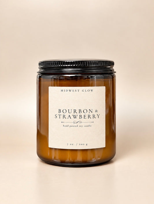 Bourbon & Strawberry - Soy Candle