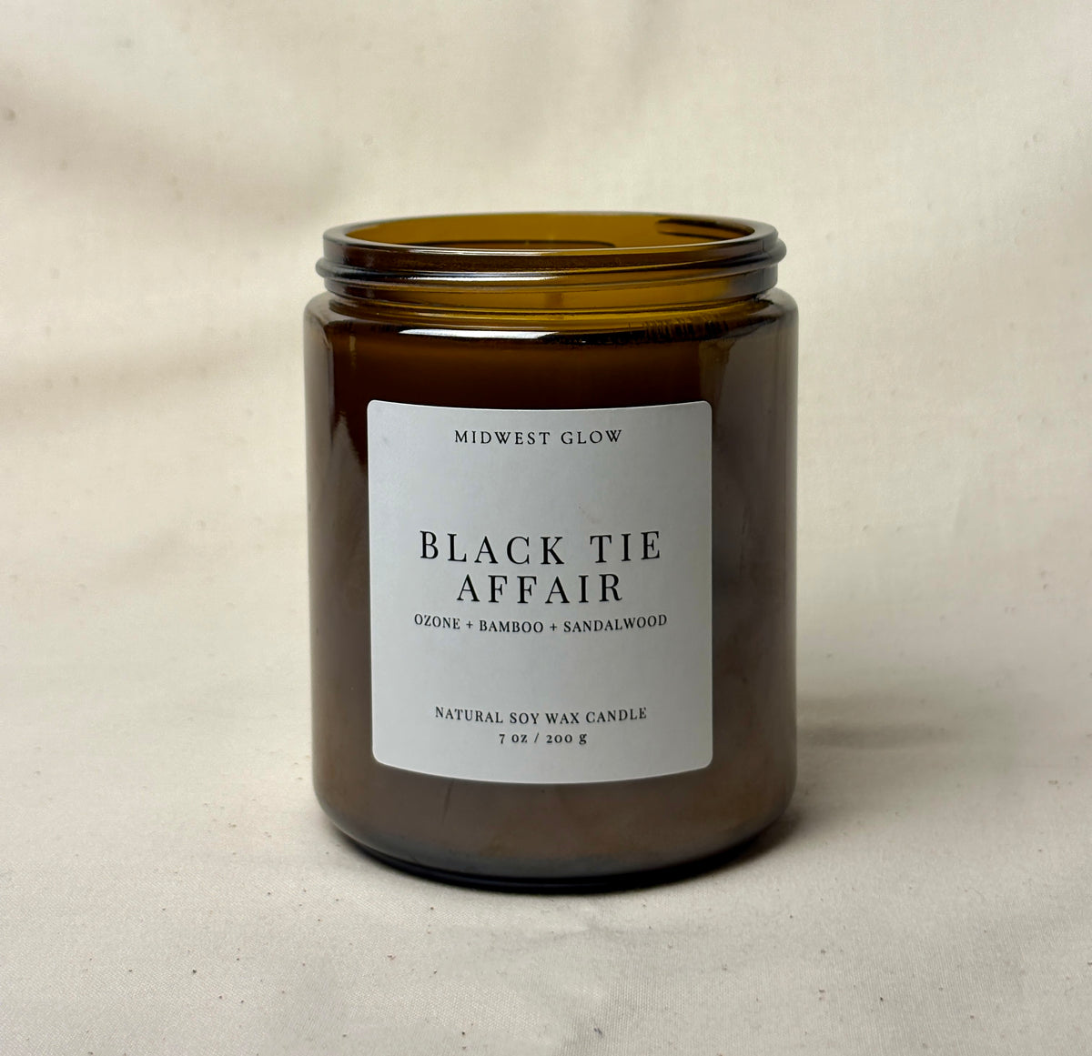 Black Tie Affair - Bamboo And Sandalwood Masculine Scented Soy Candle