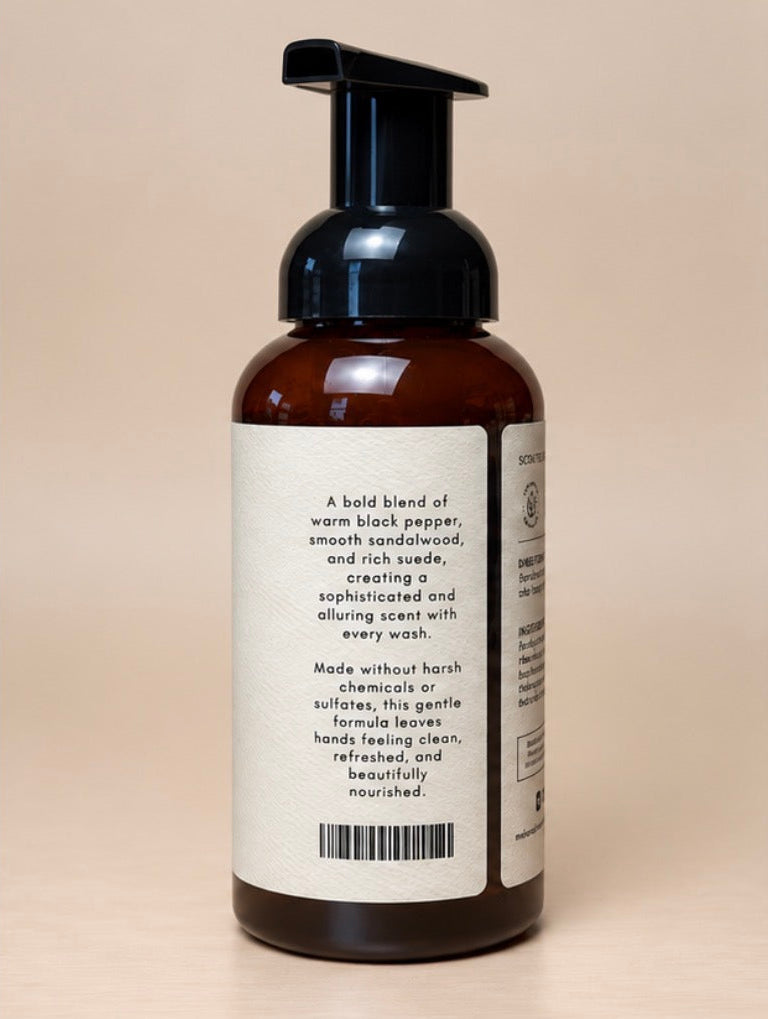 Black Suede - Sandalwood & Suede Luxury Foaming Hand Soap