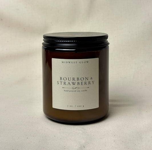 Bourbon & Strawberry - Soy Candle