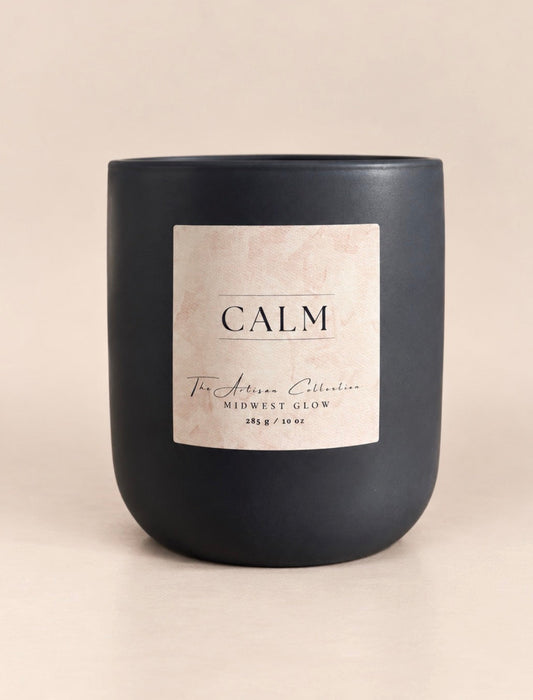 Calm - Bamboo, Chamomile, Aloe Relaxing Wood Wick Soy Candle
