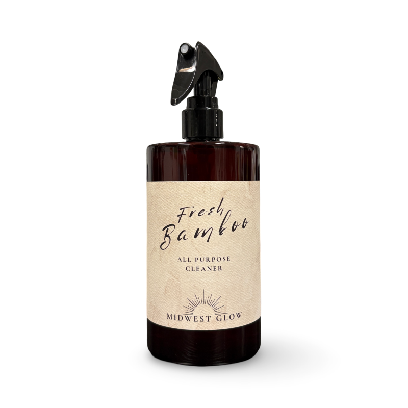 All-purpose cleaner bottle labeled 'Fresh Bamboo' by 'Midwest Glow' on a white background