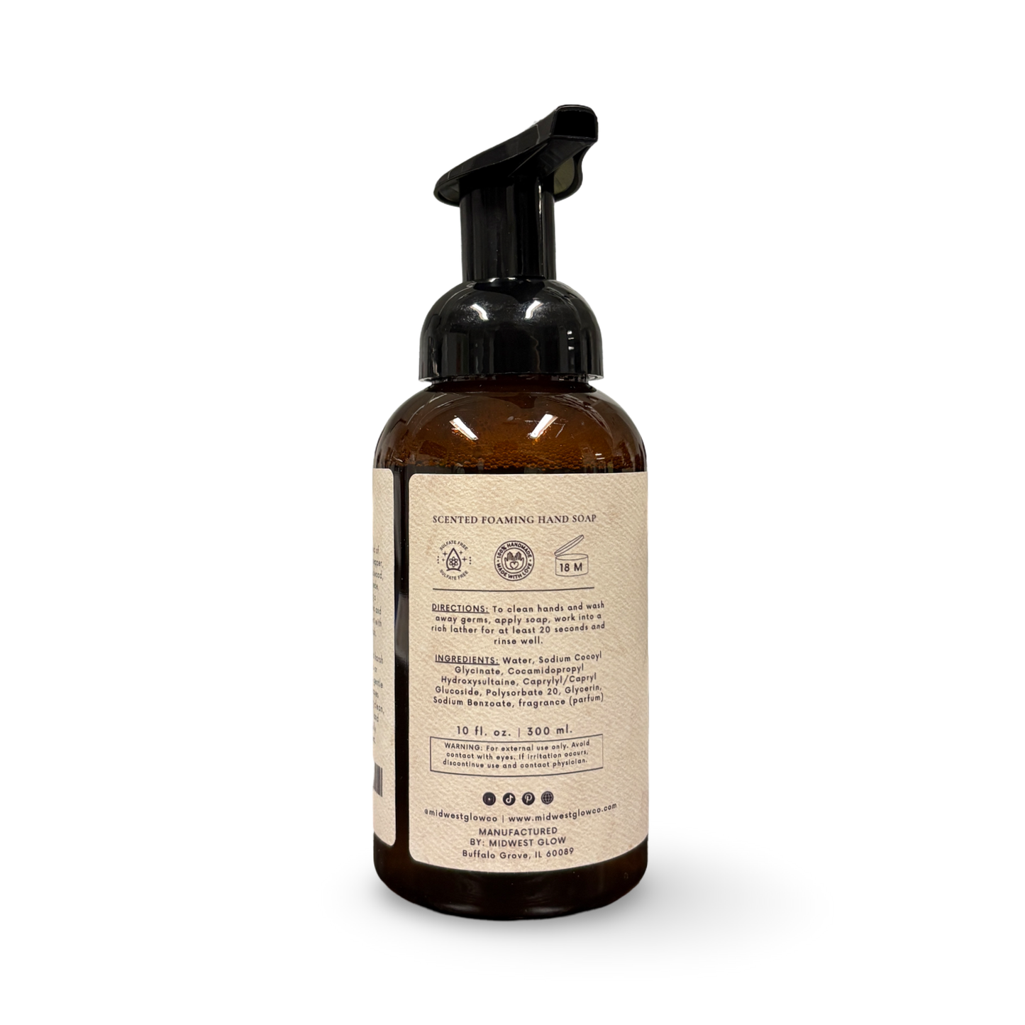 Black Suede - Sandalwood & Suede Luxury Foaming Hand Soap