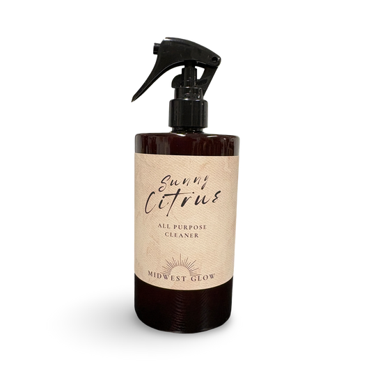 All-purpose cleaner bottle with a black spray nozzle on a white background