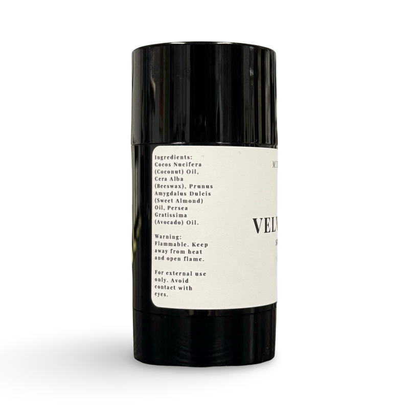 Black and white container with label on a white background